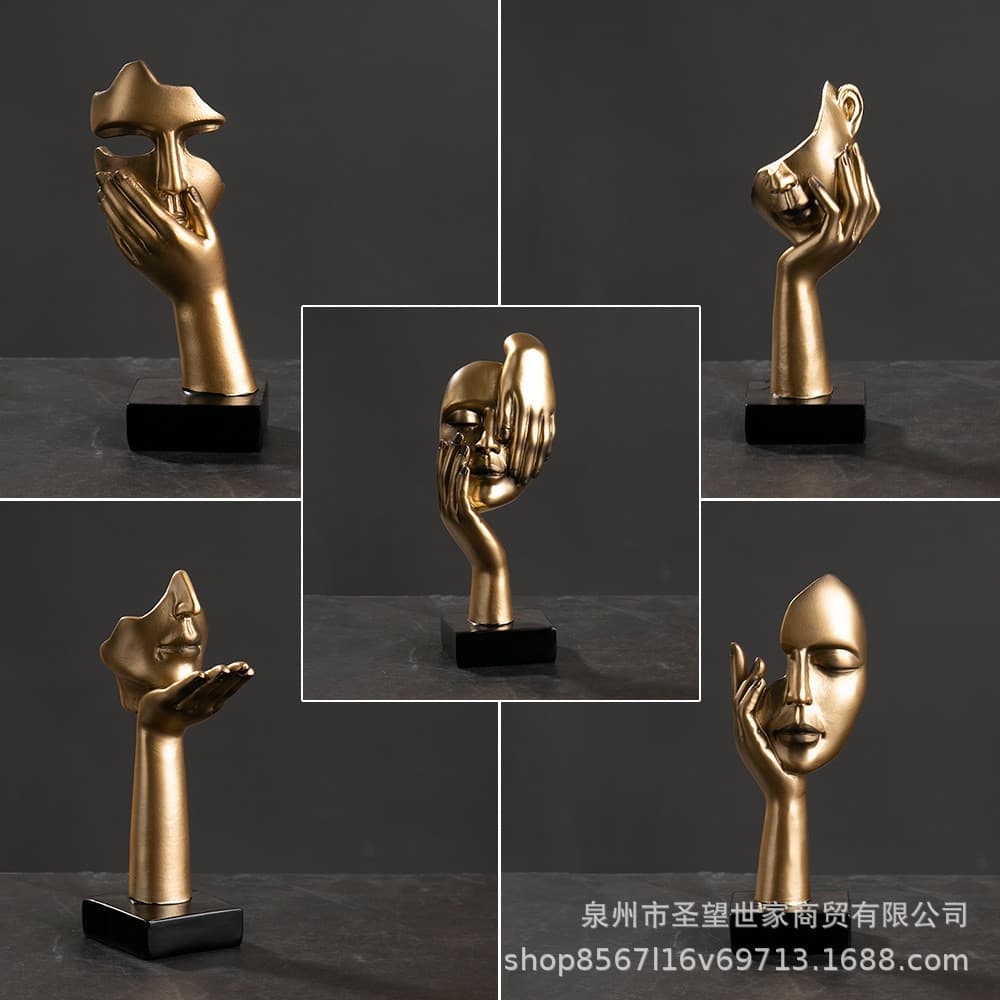 Ornamentos de artesanato europeu simples personagem abstrato escultura escritório sala de estar escultura arte decoraçõe