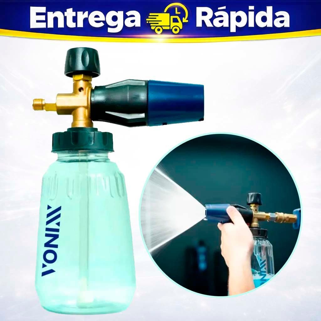 Canhão de Espuma Snow Foam Pro Pet 1 Litro Vonixx Limpeza Pesada Carro Moto Estética Automotiva