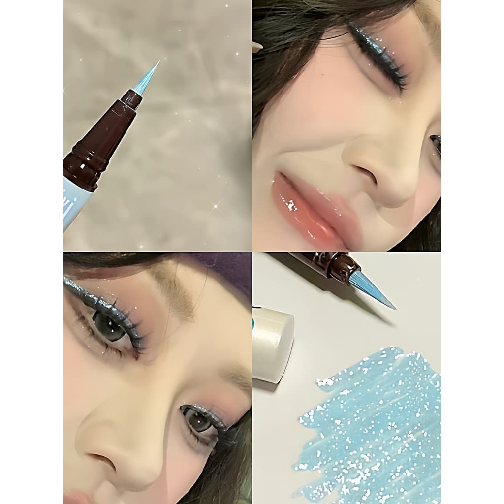 Lágrimas Glitter caneta delineador perolado à prova dwaterproof água sem manchas de longa duração colorido prata brilhan
