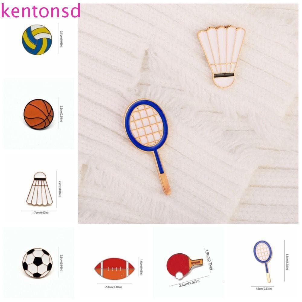Pino Esmaltado Para Bola Esportiva KENTONSD , Broche De Óleo Pingando Basquete De Futebol , Distintivo De Metal Estilo C