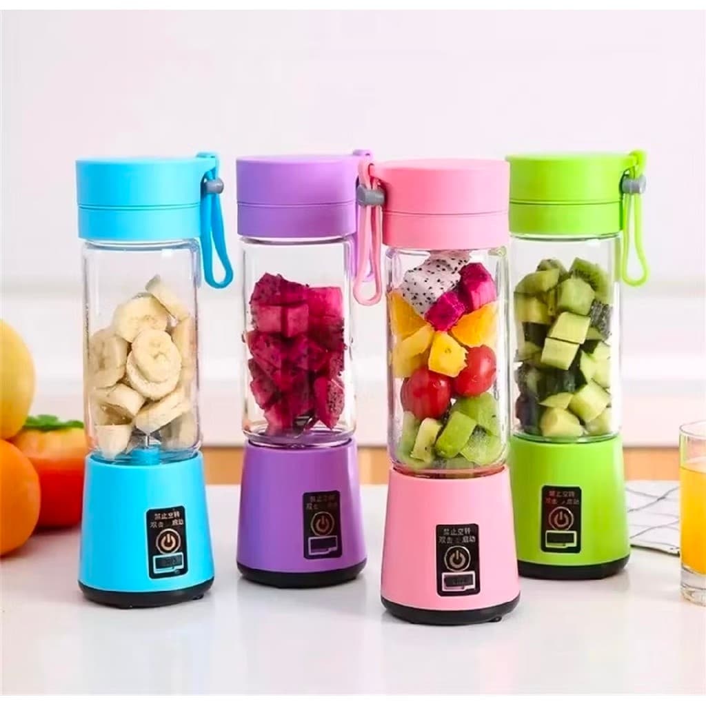 Mini Liquidificador Portátil USB 6 Lâminas Para Shake e Suco