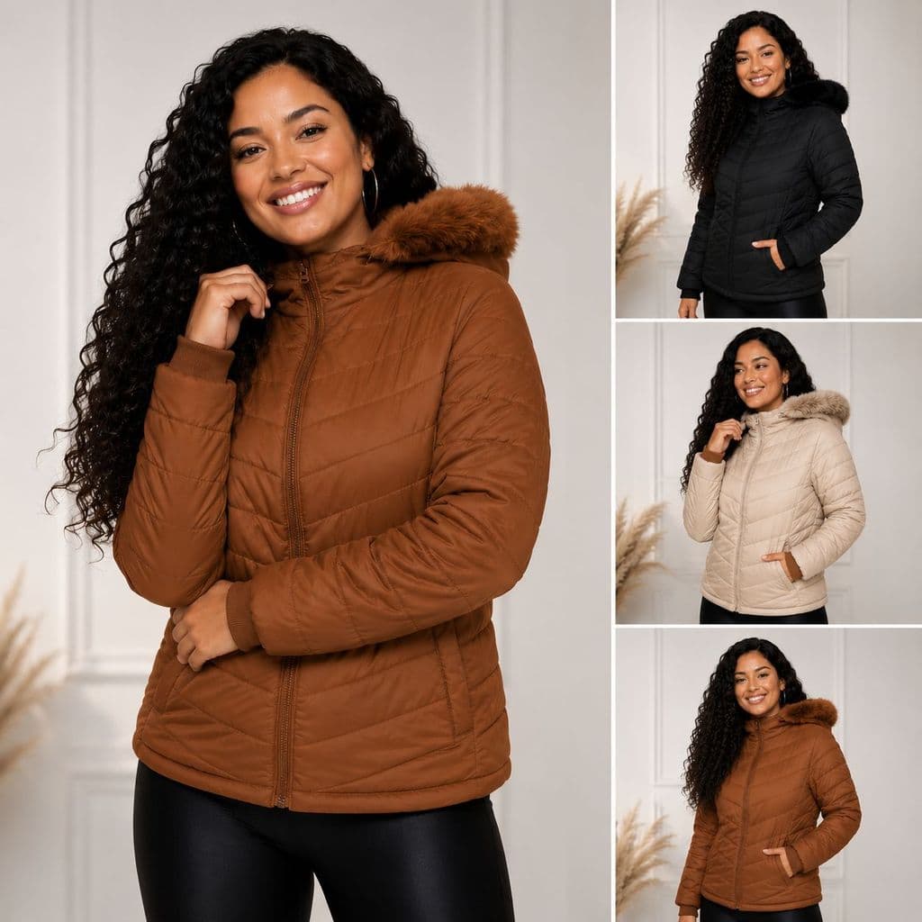 Jaqueta Bobojaco Feminina Peluciado Puffer Original Inverno Frio Intenso