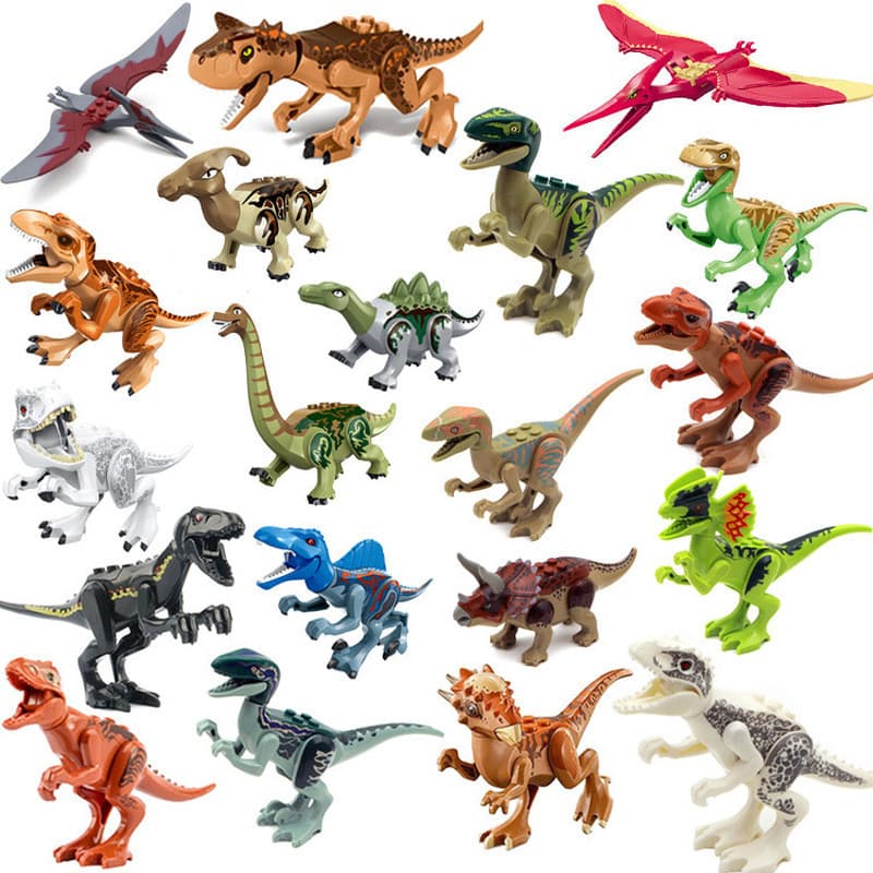 Dinossauro jurássico/blocos de construção de inserção/presente de brinquedo educacional infantil