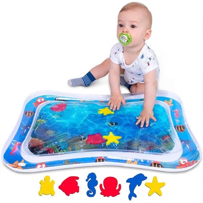 Tapete de Água Inflável Sensorial para Bebês Estímulo Motor e Cognitivo