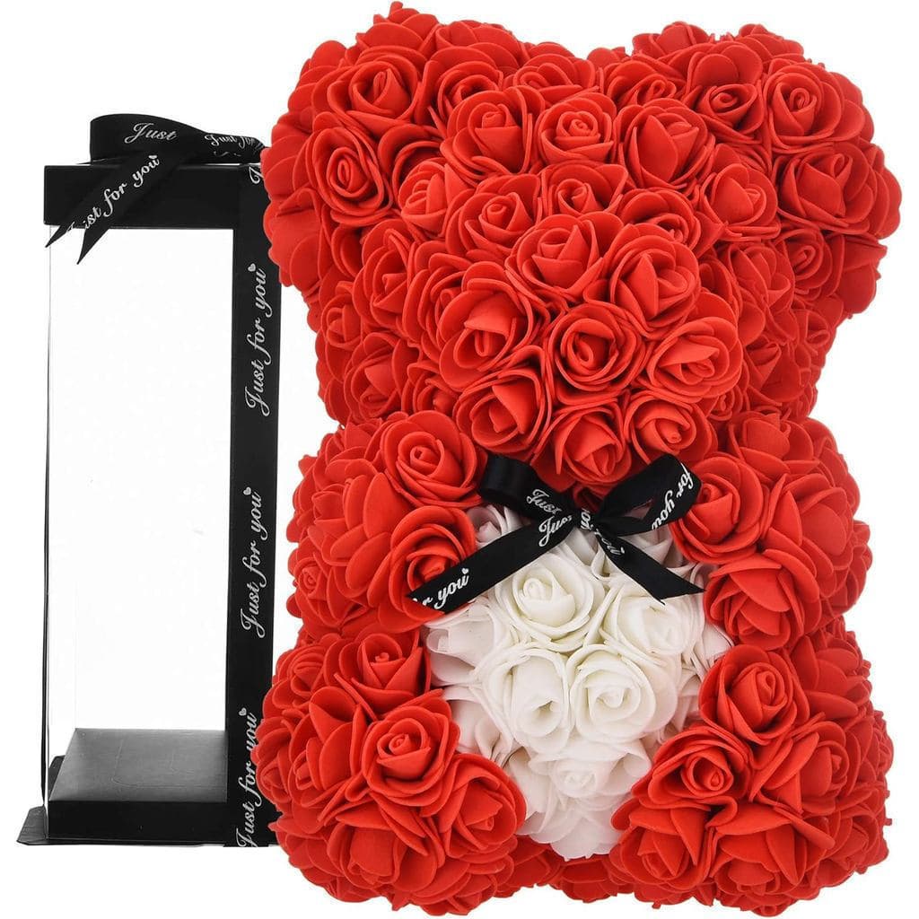Le Cypress Bear , Rose Teddy-Forever Flor Artificial Lady Gift , Presente Para Amigo Seu De Aniversário (Vermelho)