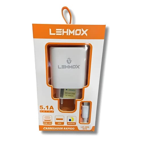 Carregador Rápido Ios Completo Le-486 Ios Usb+pd
