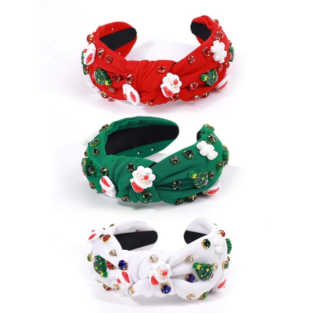 Natal diamante bandana natal Headwear velho floco de neve acessórios para o cabelo bandana