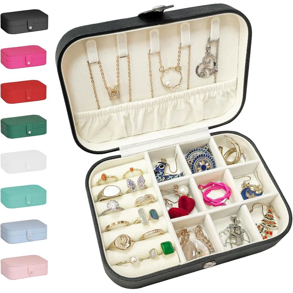 Organizador de Joias de Viagem Pequeno, Mini Essenciais de Viagem para Mulheres, Pequena Caixa de Joias para Meninas de