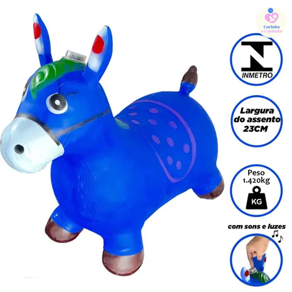 Brinquedo inflável em formato de cavalo para pular,com music