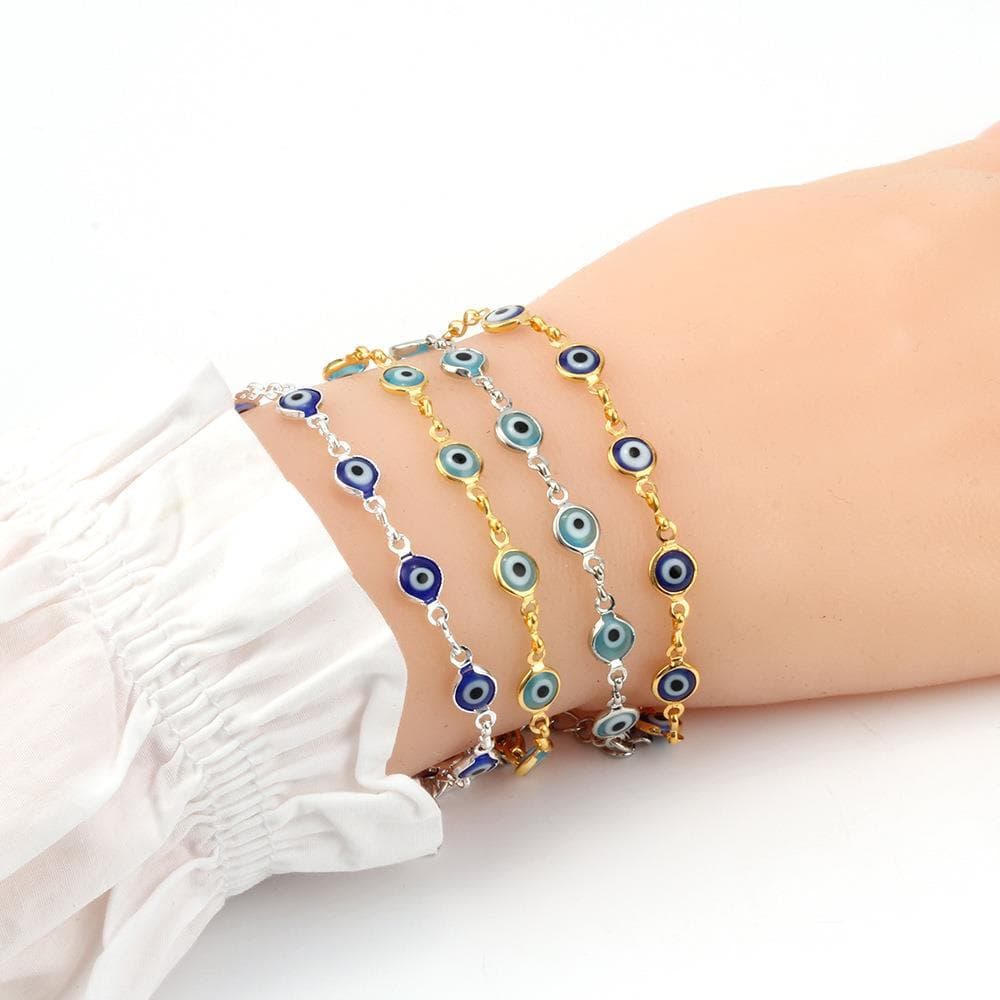 Baiding pulseira feminina europeia americana mal diabo olho pulseira ins simples estudante azul olho jóias