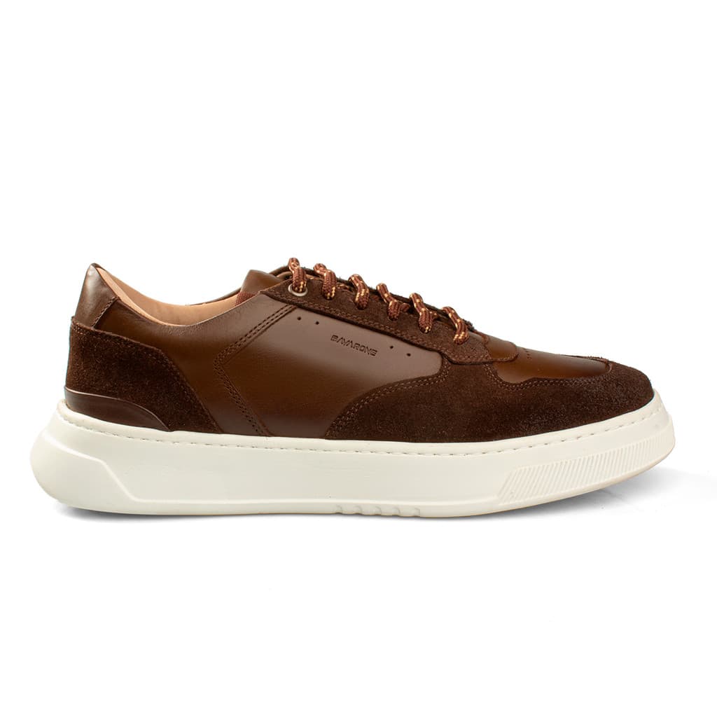 Tênis Masculino Sneakers Casual Bavarone Horus Moderno Urbano Conforto Couro Legítimo Original 11003