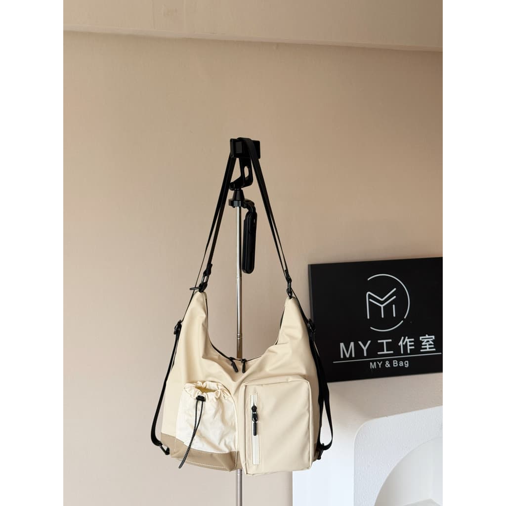 Mochila variável de grande capacidade, bolsa mensageiro de ombro, leve, à prova d'água, multi-transporte, vários bolsos,