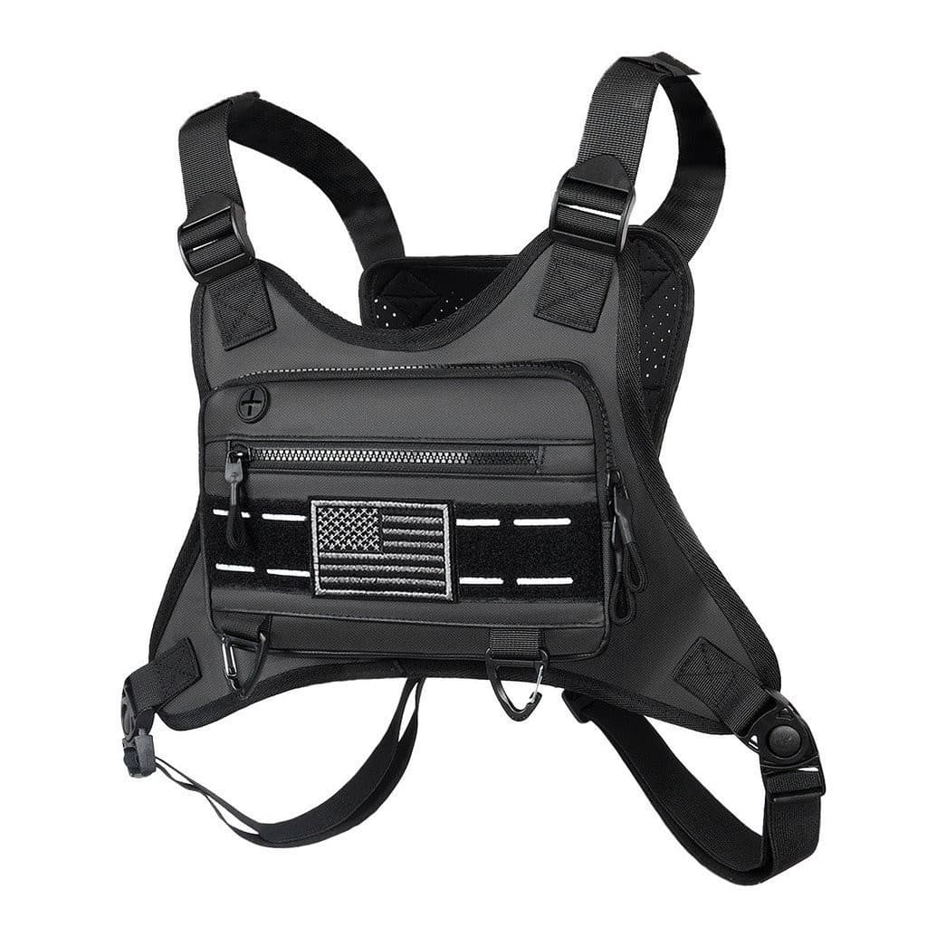 Peito Esportivo Respirável Bolsa Colete De Corrida Frontal Reflexivo Resistente À Água Para Homens