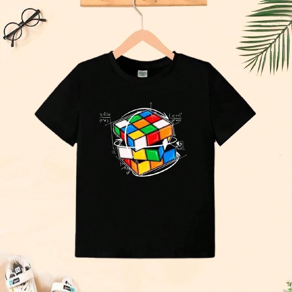 Camiseta Infantil Cubo Magico  100% algodão