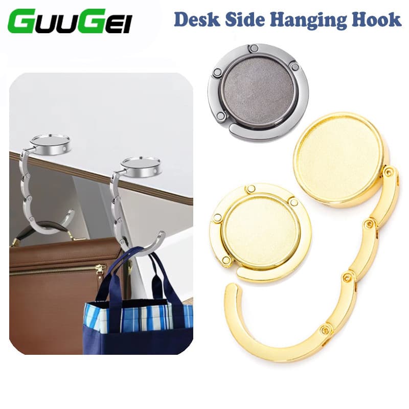 Guugei Portátil Saco Gancho De Armazenamento Para Bolsa Carteiras Mesa Lateral Pendurado Rack