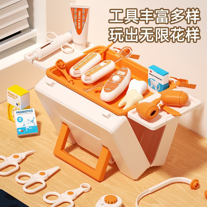 Conjunto De Brinquedos Little Doctor/Dentist Para Meninos E Meninas , Dramatização , Estetoscópio , Kit De Ferramentas M