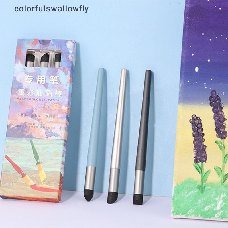 Conjunto De Caneta Esponja De Mistura De Arte Reutilizável CSF Para Pastel E Esboço De Óleo , Pincel Lavável
