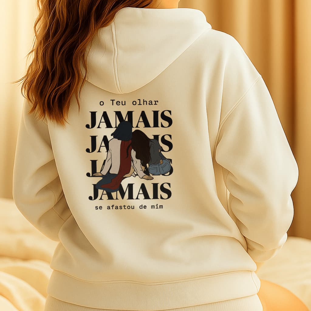 Moletom Canguru Feminino Estampado Jesus 100% Algodão Blusa de Frio Capuz Bolso Premium Estiloso