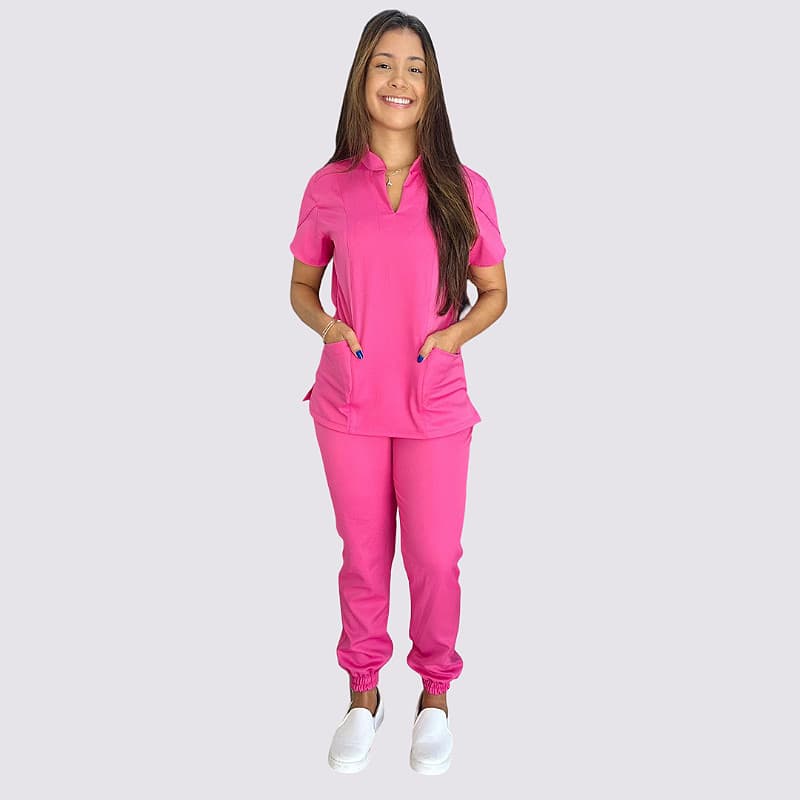 Pijama Veneza Scrub Hospitalar Cirúrgico - Pink