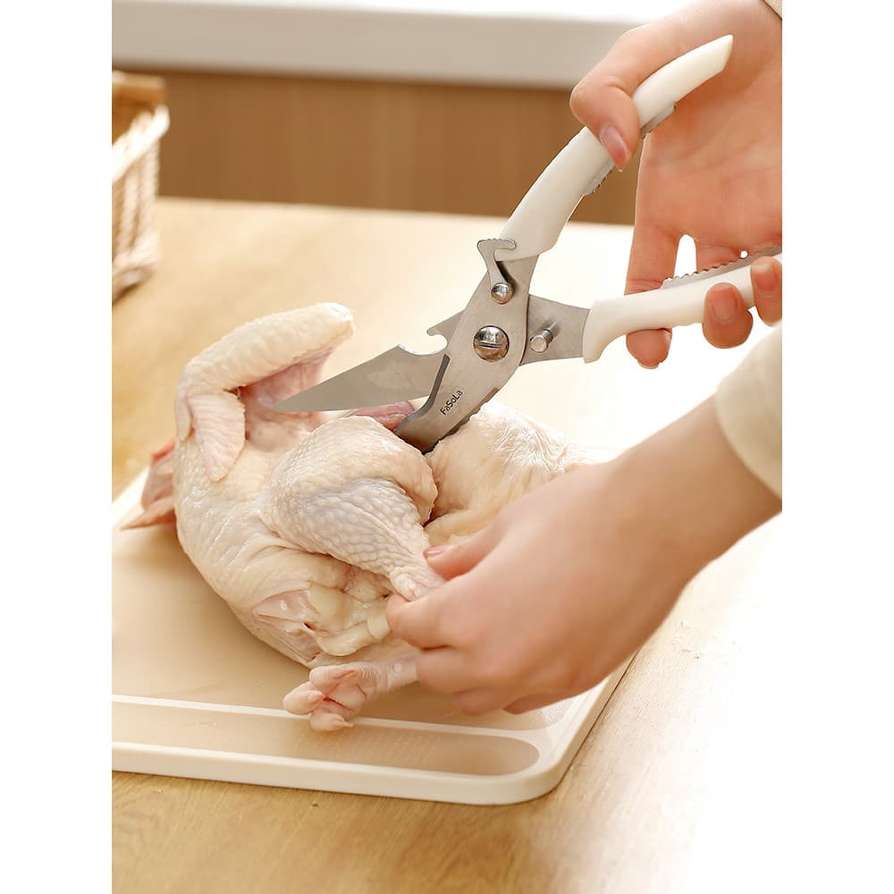 Tesoura de cozinha japonesa poderosa tesoura de osso de frango doméstica de aço inoxidável multifuncional tesoura de oss