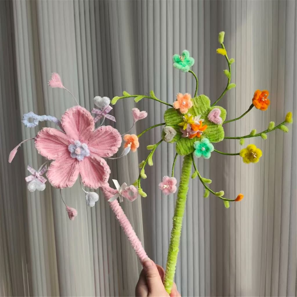 Trevo de quatro folhas moinho de vento torção barra artesanal diy pacote Material primavera atmosfera descoberta ferrame