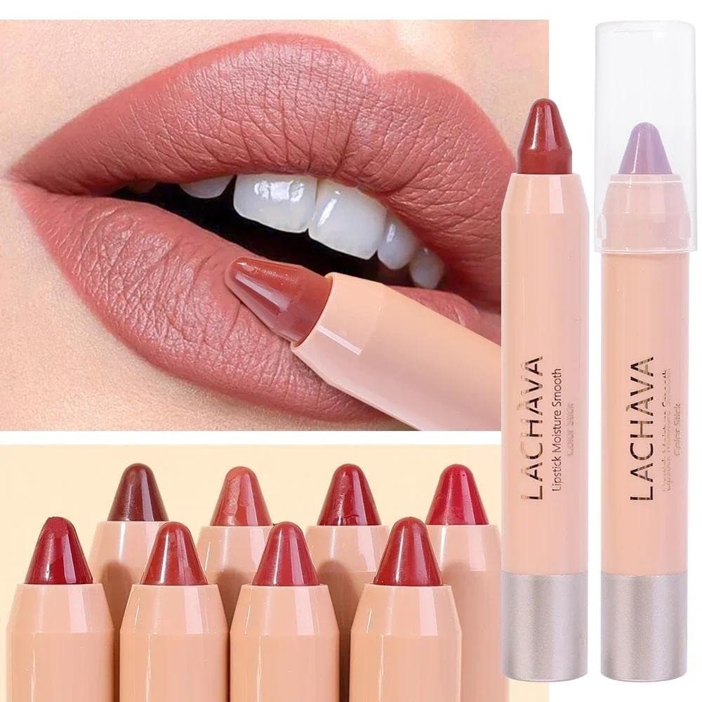 Caneta batom fosca à prova d'água, copo antiaderente, delineador labial, linha de gancho, lápis labial, maquiagem