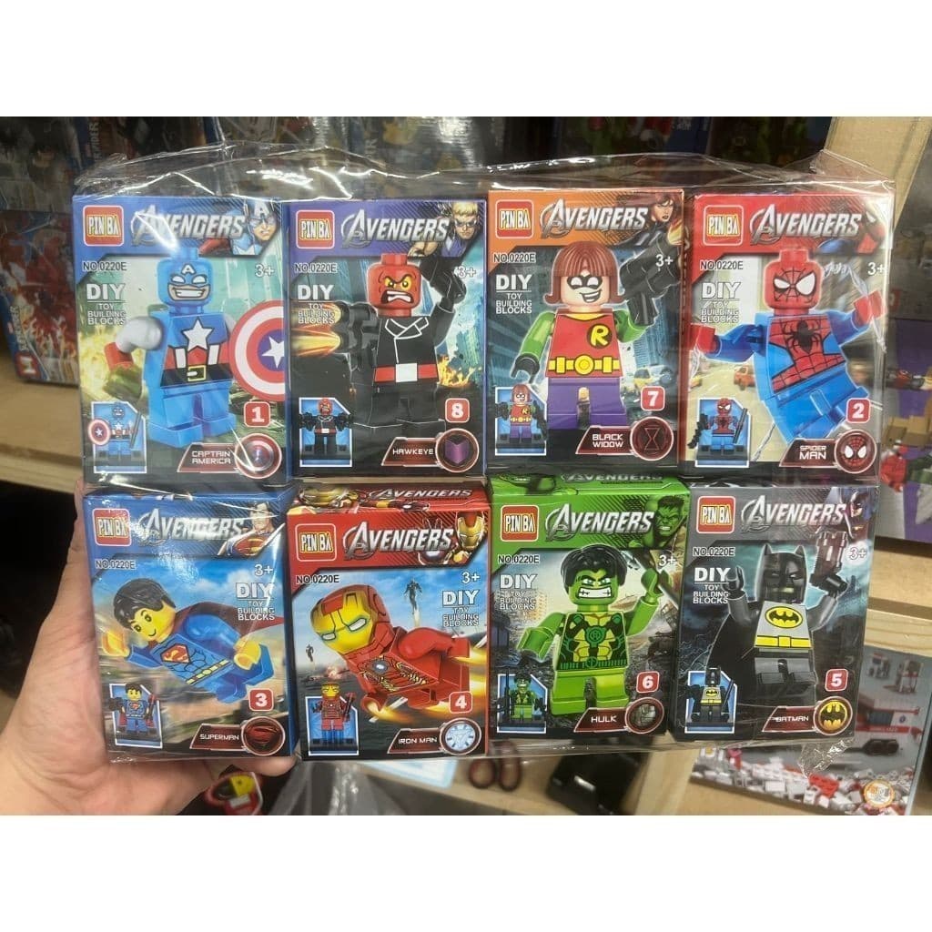 KIT LEGO VINGADORES 8 PARTES PERSONAGENS EXCLUSIVOS DOS FILMES - ENVIO IMEDIATO