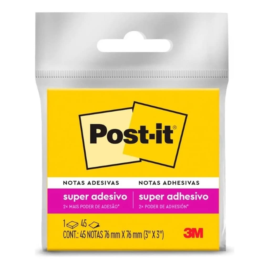 POST-IT 3M AMARELO 76MM X 76MM 45 FOLHAS