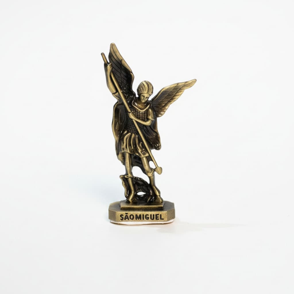 Imagem São Miguel Arcanjo Para Painel De Carro Auto Colante 6,5cm Bronze