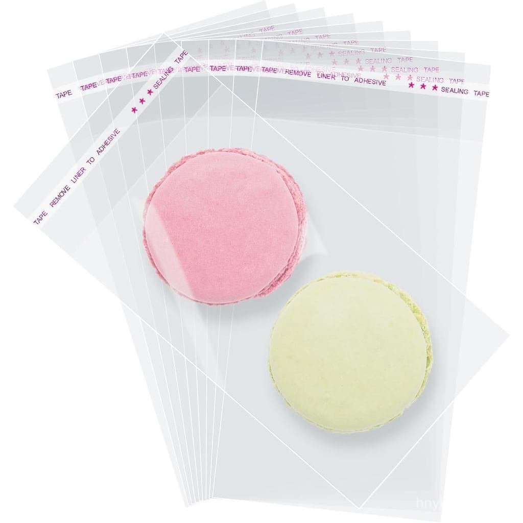 Sacos de Celofane Autoadesivos Morepack, 3x5 Polegadas, 200 Unidades, Sacos Transparentes para Biscoitos, Sacos de Celof