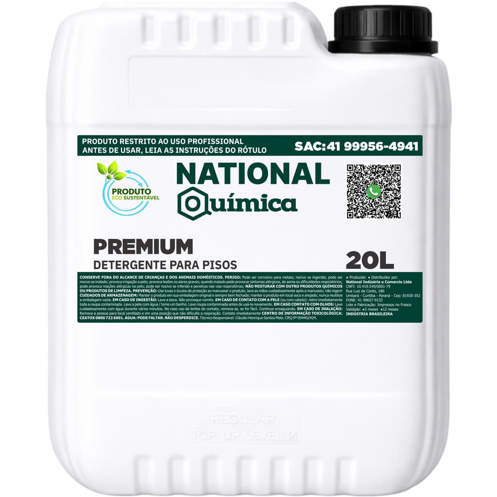 Detergente para Pisos 20 L Premium National Química