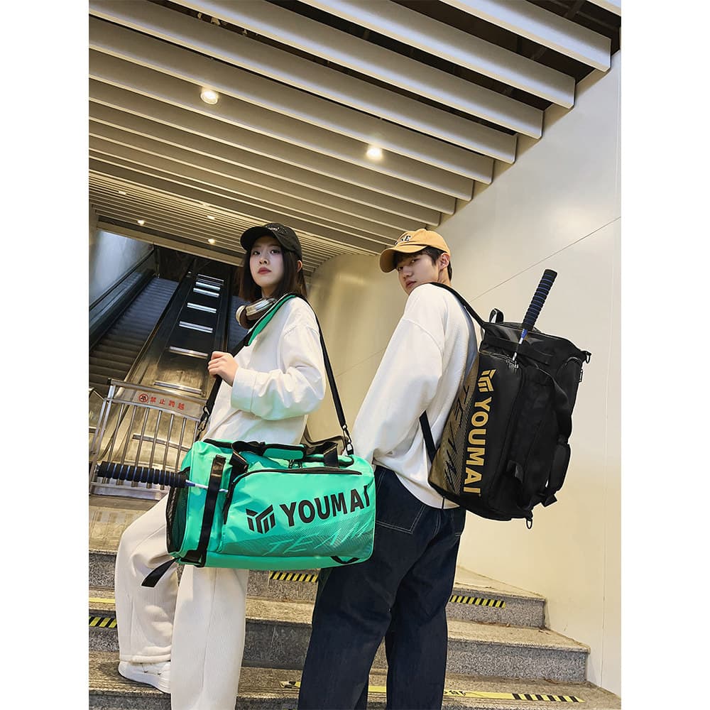 Saco de raquete de Badminton mochila mochila de um ombro feminino portátil Cross-corpo multifuncional esportes viagem ma