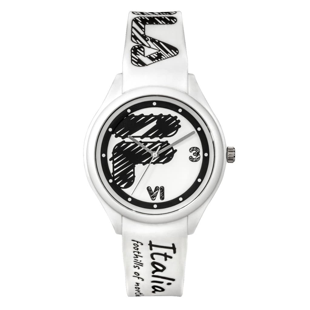 Relógio Fila Original "Italia" Silicone Branco 38-321-303