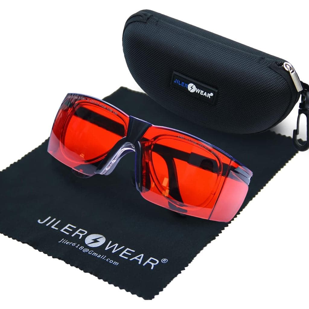 Óculos de Segurança a Laser JILERWEAR para Comprimentos de Onda de 180nm-540nm, para Luz Laser de 405nm, 445nm, 450nm, 5