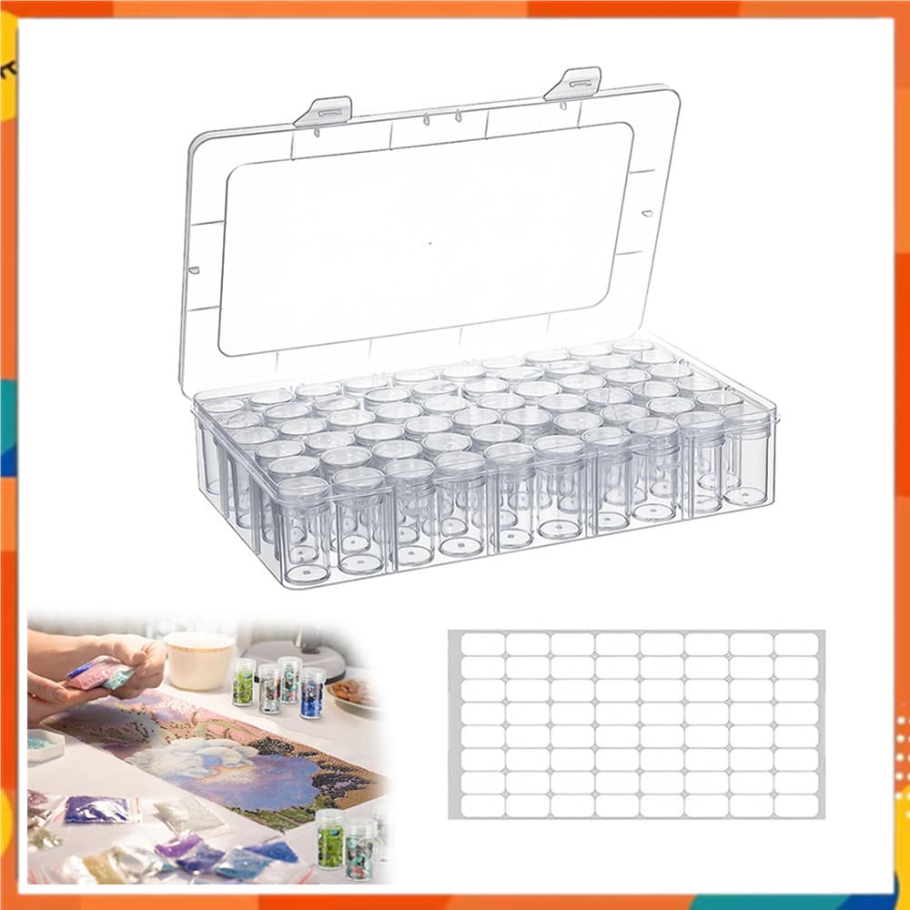 Dispositivo de armazenamento de contas de pintura diamante, conjunto de caixa de 60 compartimentos, caixa de armazenamen
