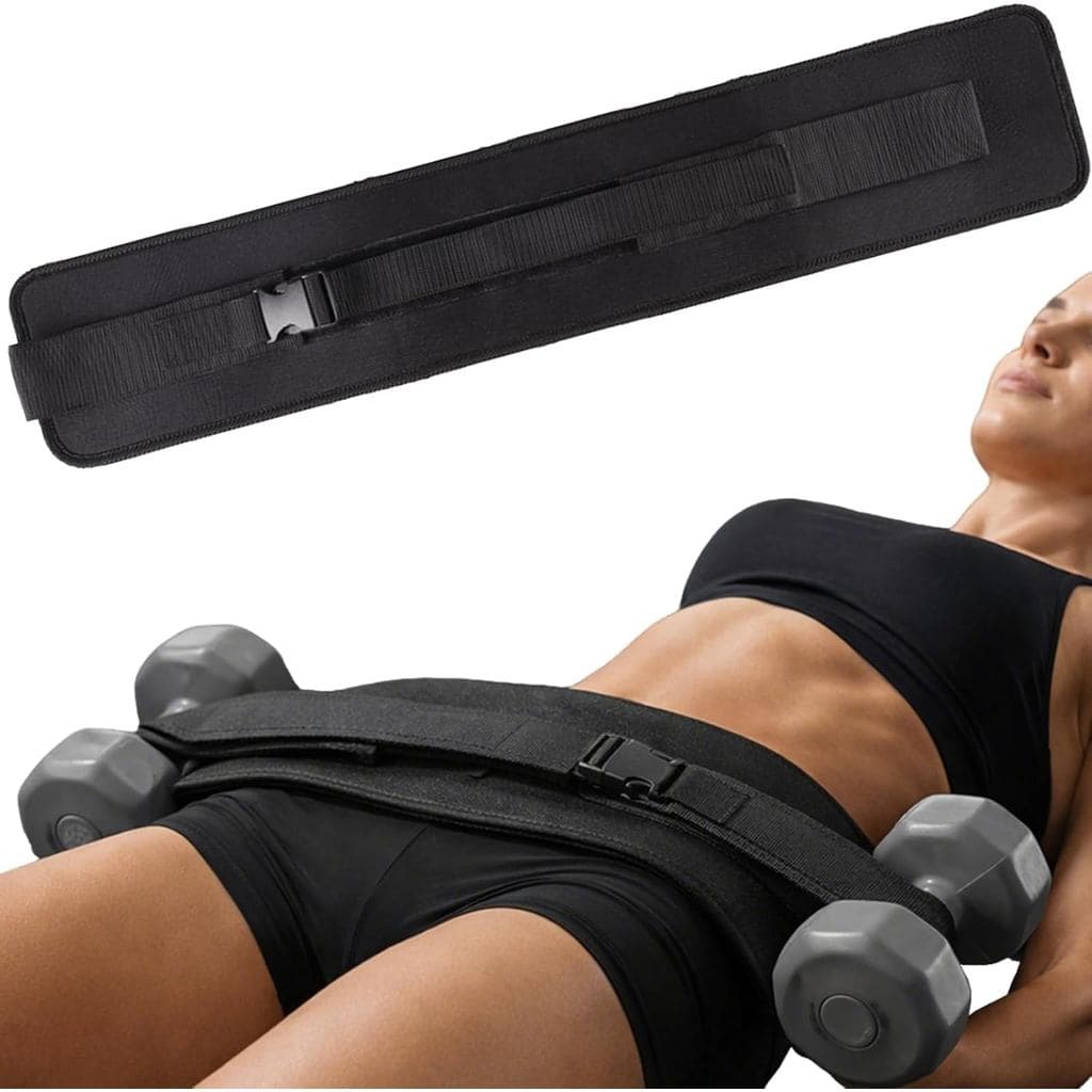 Cinto para Hip Thrust para Halteres, Kettlebells e Discos, Cinto Ajustável para Glúteos com Almofada Antiderrapante, Cin