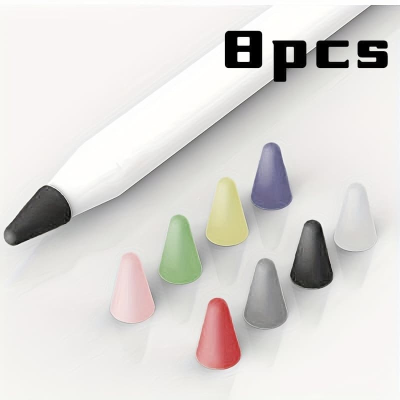 8 Pçs Apple Pencil Nib Protetor Conjunto Capa De Ponta De Silicone Para 1st 2nd Gen Tampa Protetora Silencioso Macio Ace