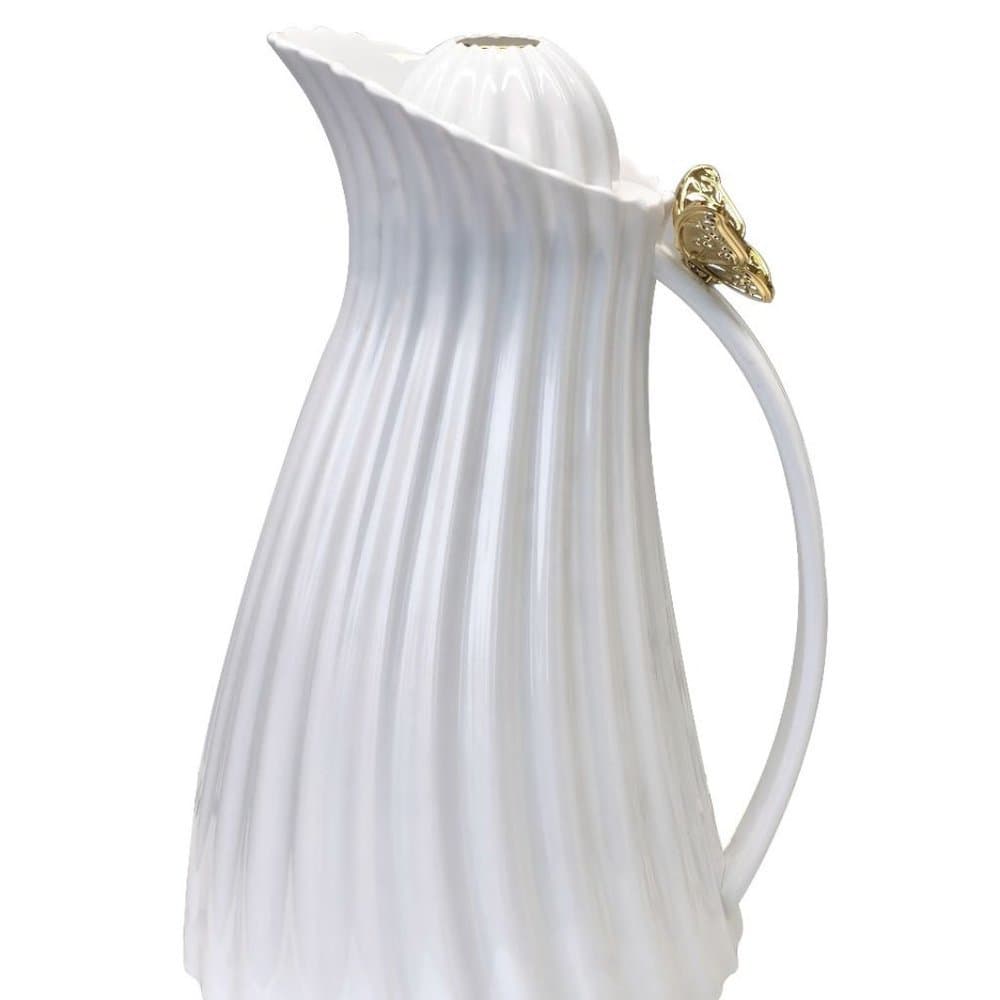 Garrafa Térmica Em Plástico Borboleta 1L MB Home Branco