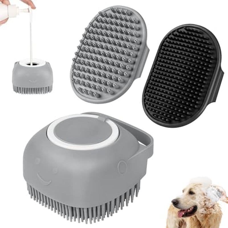 Escova De Banho Para Cães Comotech 6PCS & amp ; Dentes | Shampoo Com Alça Ajustável Purificador Curto De Cabelos Comprid