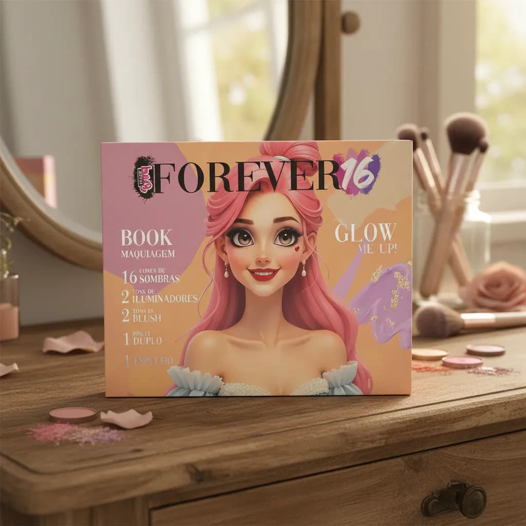 Paleta Maquiagem Forever16 Glow Sombras Blush Polibrinq