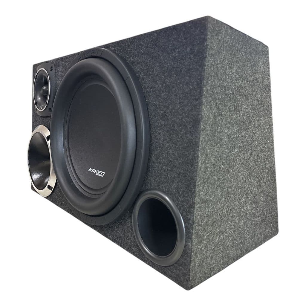 Caixa Trio Dutada Completa Subwoofer 12 Pol 200WRms Hiken + Driver + Tweeter
