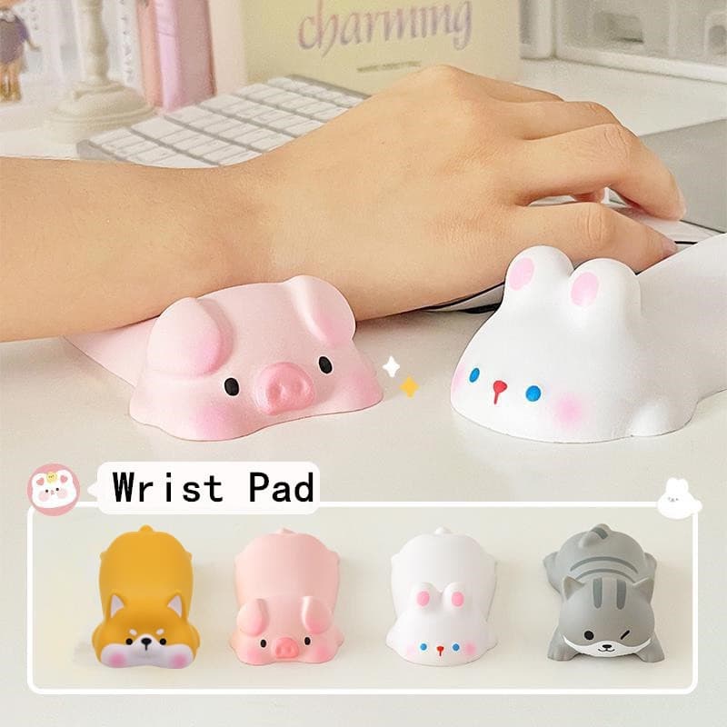 Descompressão Almofada De Pulso Para Mouse Pulseira De Desenho Animado Fofo Pad Escritório