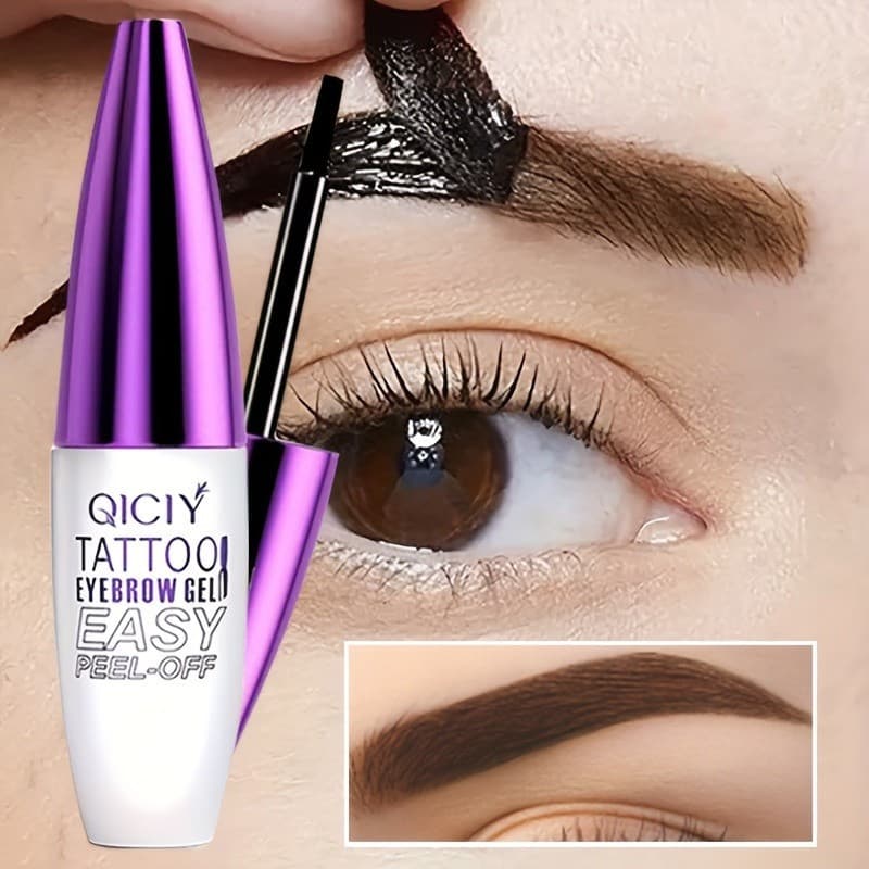 Gel Sobrancelha Peel Off Longa Duração à Prova d’Água Tinta Natural 4 Cores Fácil Usar Definida