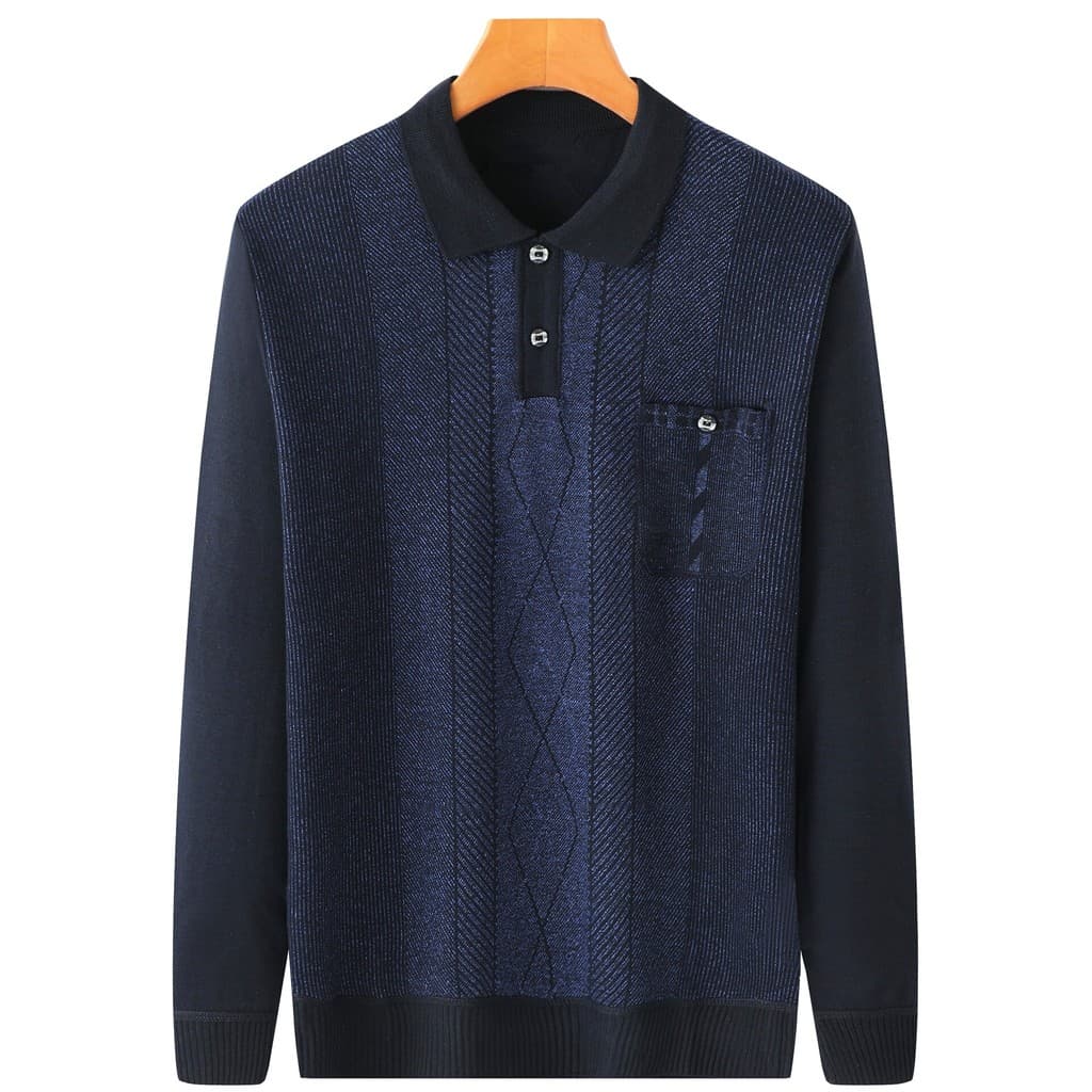 Pai inverno topos de meia-idade forro de lã masculino engrossado camisetas de manga comprida de meia-idade idosos outono