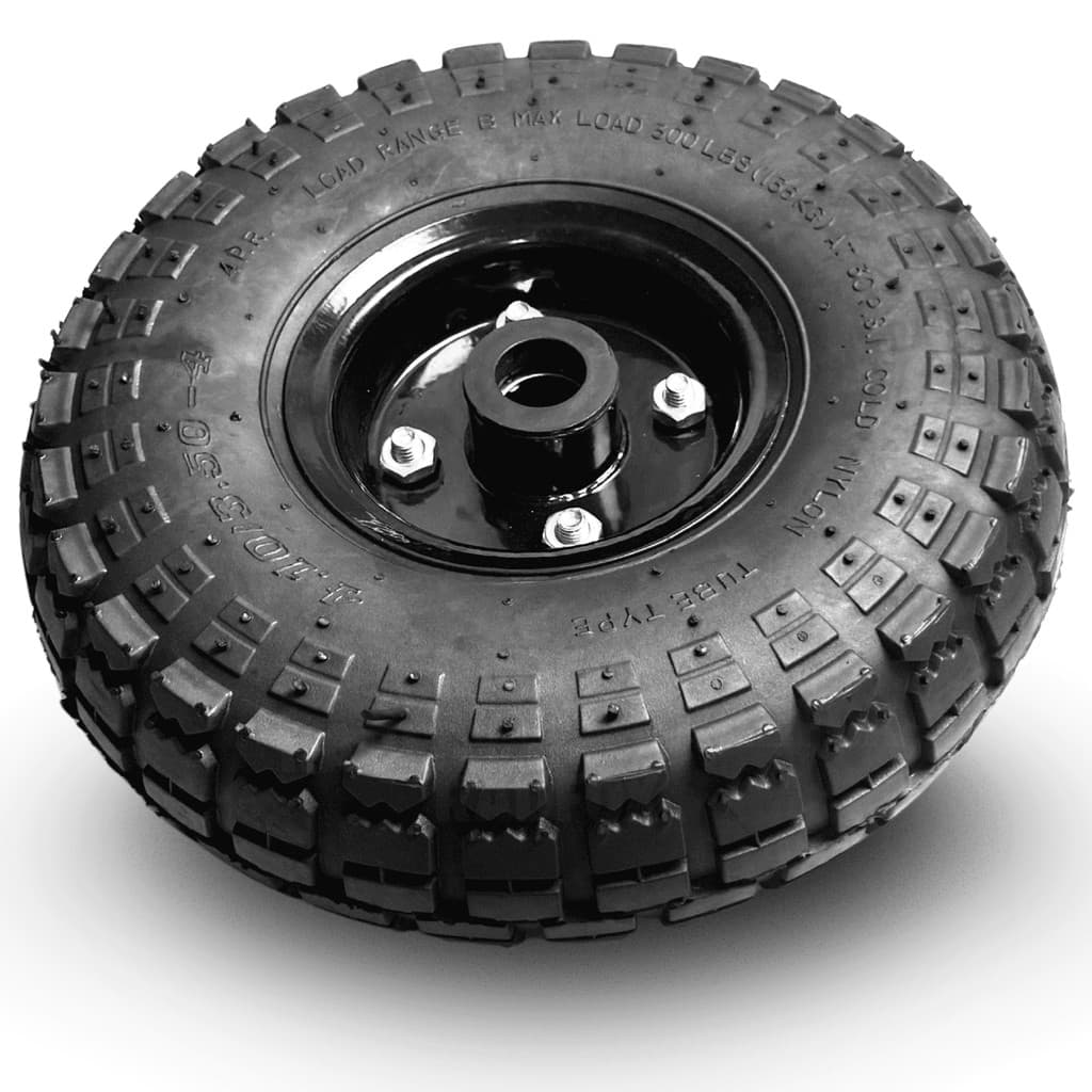 Pneu E Roda Cravudo 3.50-4 Para Carrinho De Carga E Motor