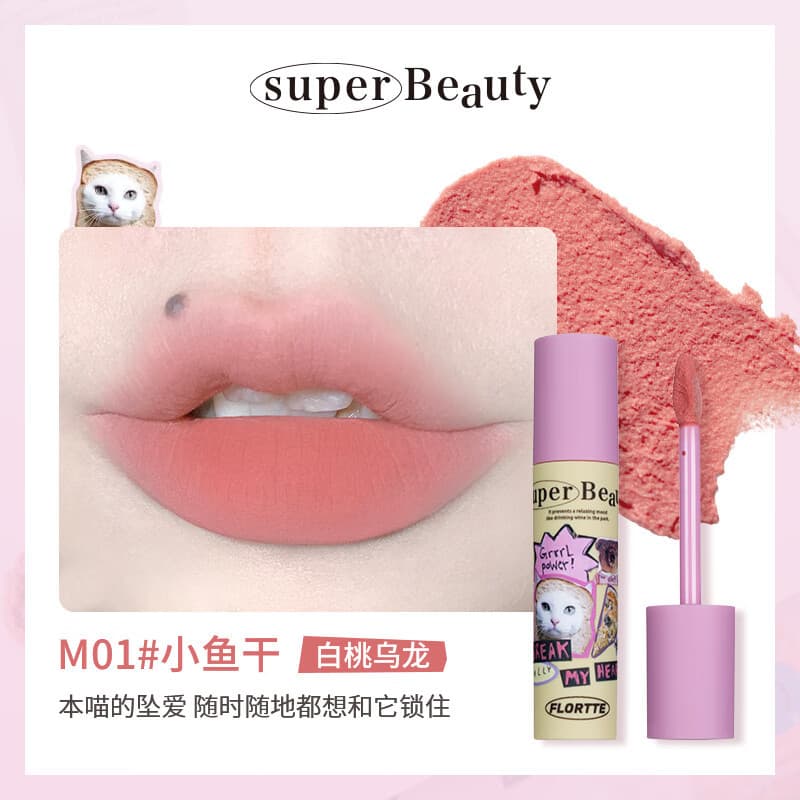 Flower Lolia (FLORTTE) Matte Lip Glaze Branqueador Grátis Namoradas Batom Base Barato