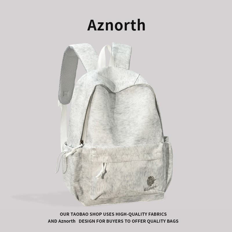 AZN novo produto mochila feminina cor sólida simples grande capacidade mochila júnior estudante do ensino médio mochila