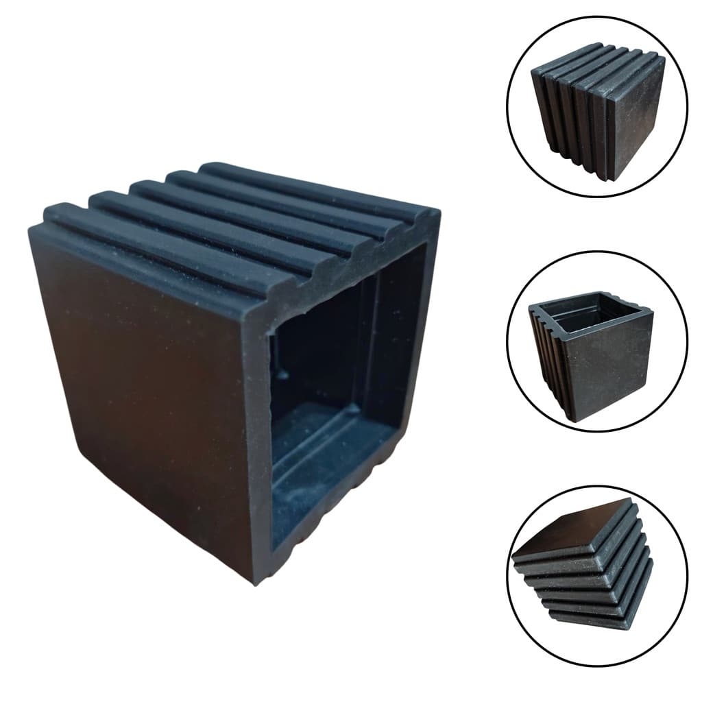 04 Ponteira Externa Em Pvc 40x40 P/ Equipamentos Fitness