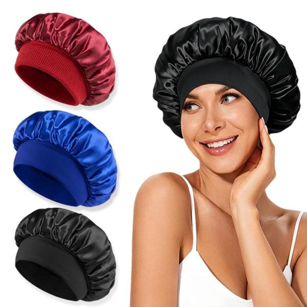 Enfeite Cetim Feminino de Seda para Dormir e Cuidados com o Cabelo Cor Aleatória