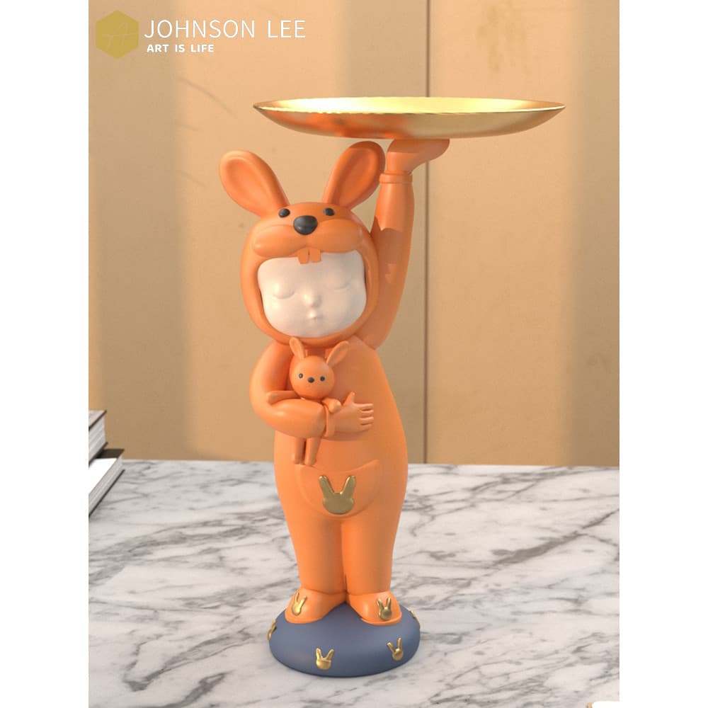 Coelho bonito entrada entrada chave armazenamento ornamentos decorações para casa ano novo Housewarming novos presentes
